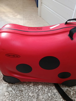 Samsonite children's cabin suitcase used, red