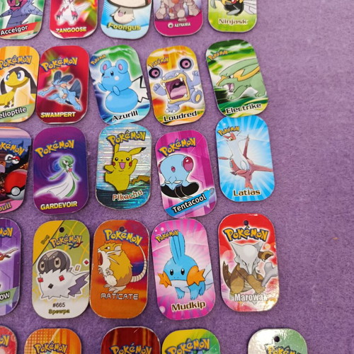 Pokemon metal tags used, set of 30 bootleg 2013-2014