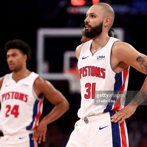 Evan Fournier Detroit Pistons 2023/24 NBA game jersey like new