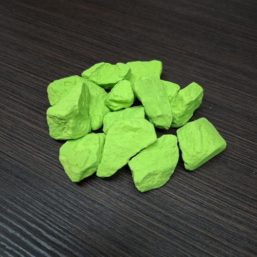 Decorative stones in light green color, new
