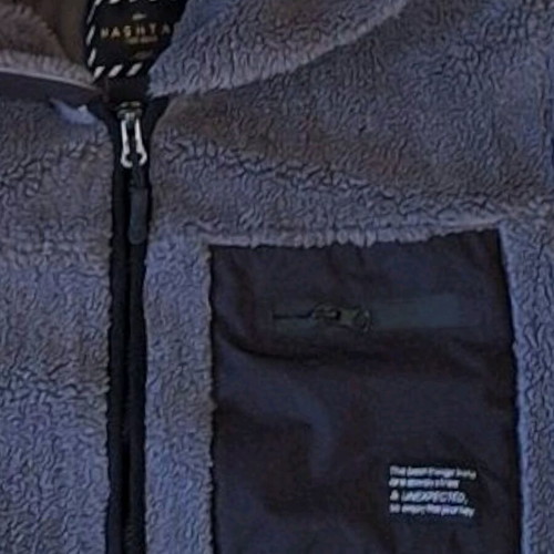 Hashtag fleece jacket with hood for kids aged 11, like new, grey