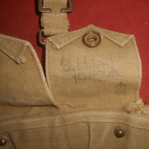 English Canvas Pouches for Lee-Enfield Cartridges used, set of 2, 1942 WWII