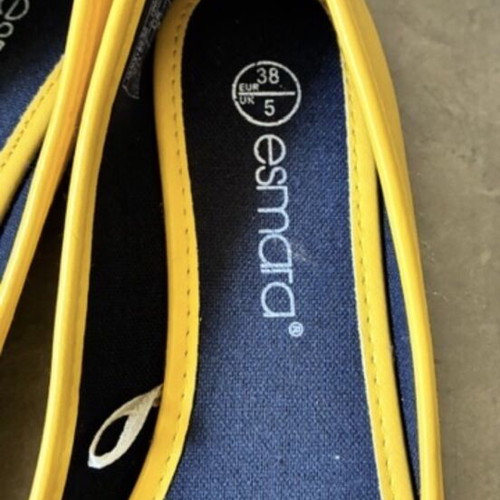 Ballerina shoes like new, yellow, size 38