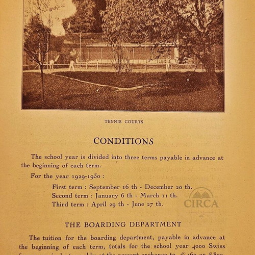 International School of Geneva 1929 brochure used