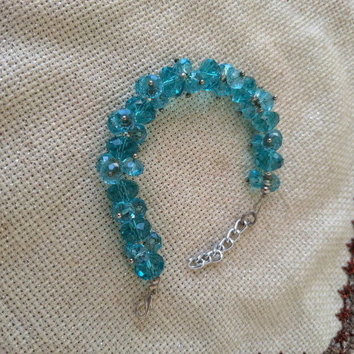 Blue bracelet new with crystals