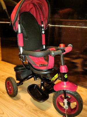 Children's tricycle bike used in burgundy color