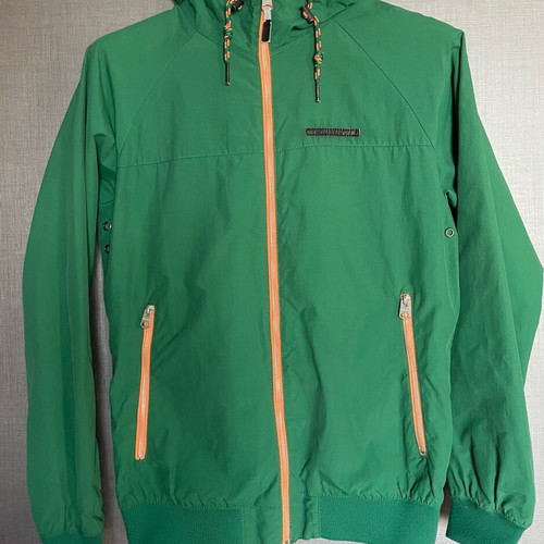 Pull & Bear windbreaker like new, size M, green-orange