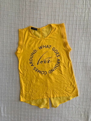 Noa Noa yellow top size S used with transparent back