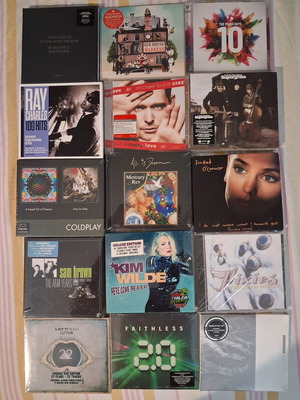 Rock CD collection sealed, indie alternative grunge