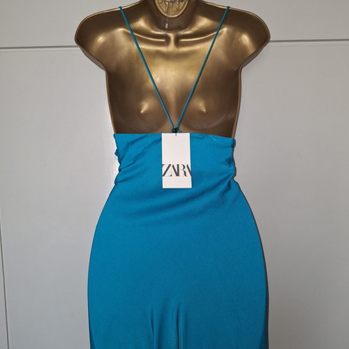 Zara ladies blue strappy dress new with tags size large