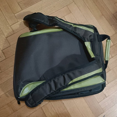 Laptop backpack used, green