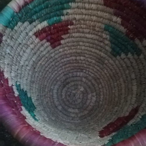 Large basket with lid used, height 58 cm diameter 50 cm