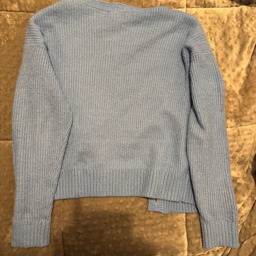 Pink Woman knitted cardigan size s-m like new, blue