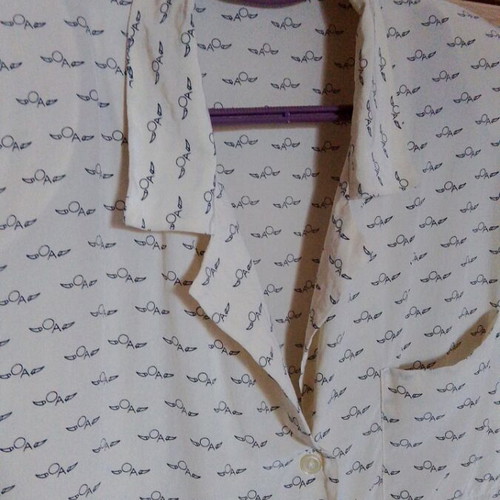 Vintage Olympic Airways Flight Attendant Shirt by Billy Bo, like new