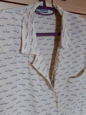 Vintage Olympic Airways Flight Attendant Shirt by Billy Bo, like new
