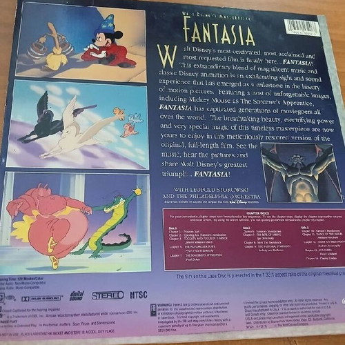 Fantasia Walt Disney 2x lazer disc σαν καινούργιο
