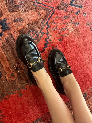 Sante leather loafers like new, size 39, black