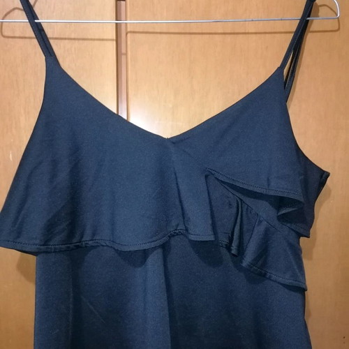 H&M sleeveless blouse new, black, size S