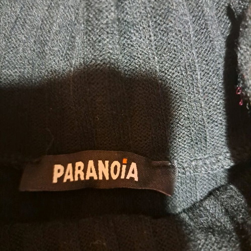 Paranoia black turtleneck sweater with shoulder buttons like new, One Size