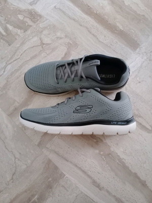 Skechers Running Shoes like new, size 44, white and grey