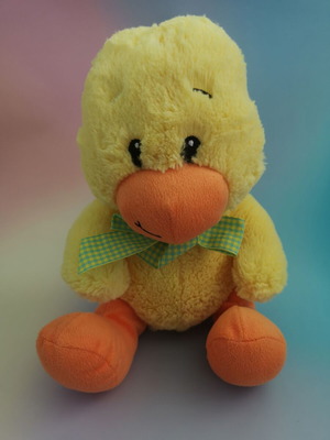 Sunkid plush duck or chick, yellow, 25 cm, Germany
