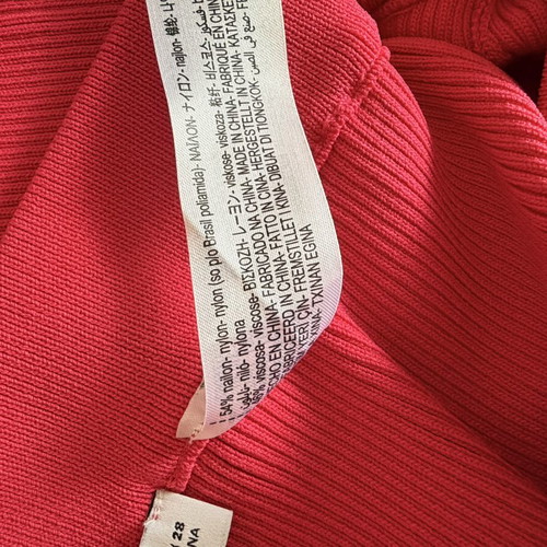 Zara midi skirt ripped fuchsia size L like new