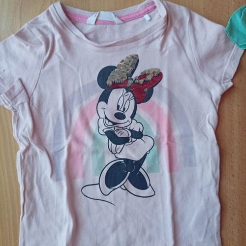Girls' short-sleeve shirts used, size 3-4 years 98-104 cm