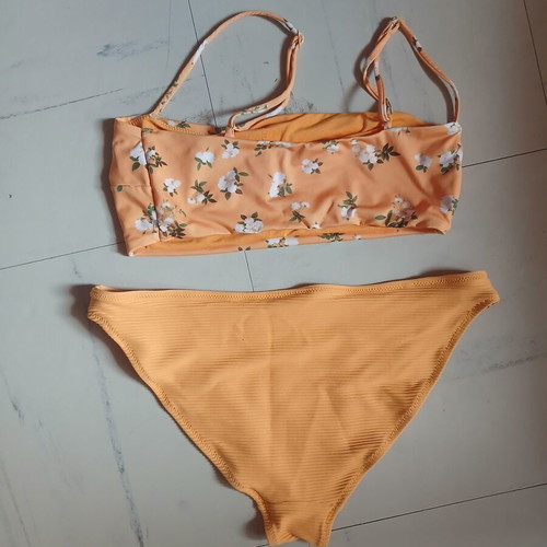 H&M swimsuit like new, orange, sizes S and M