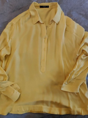 Mango long-sleeve yellow shirt size L like new