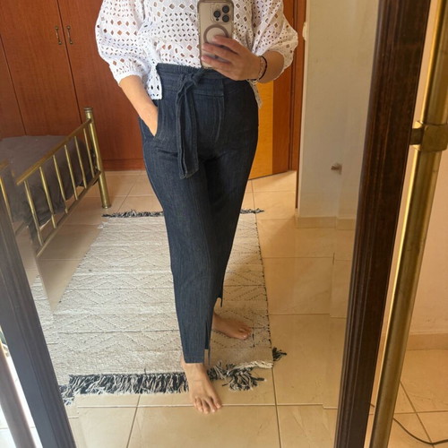 Zini white broderie top like new, off-shoulder with puff sleeves