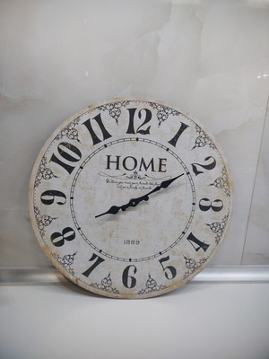 Wooden wall clock analog, like new