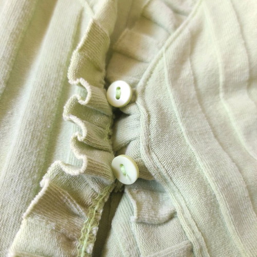 Bershka green short-sleeved cardigan used, size Small