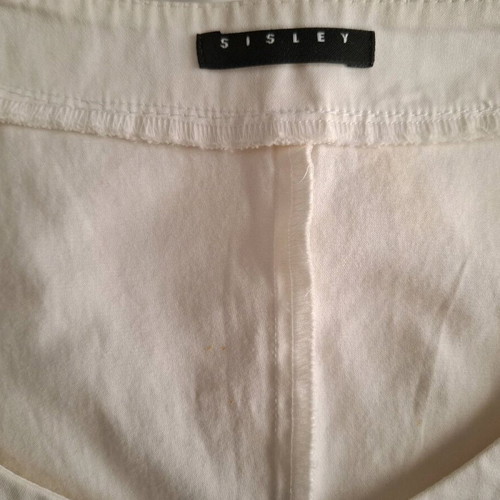 Sisley midi dress white like new, size S