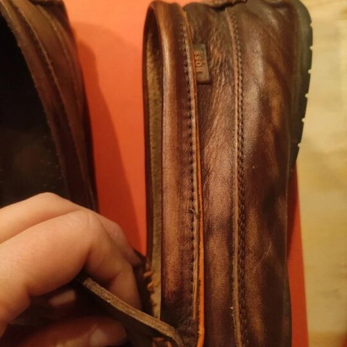 Boss moccasins like new, brown, size 43 with wide fit