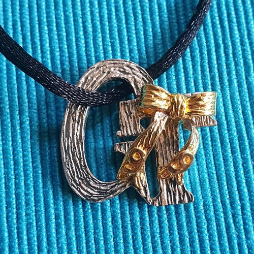 Silver 950 pendant GT Tsangarakis 1999, like new, silver and gold