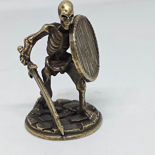 Bronze Skeleton Warrior Miniature like new