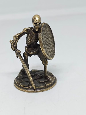 Bronze Skeleton Warrior Miniature like new