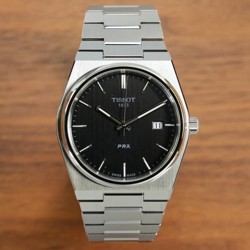 Tissot PRX Quartz watch with black dial
