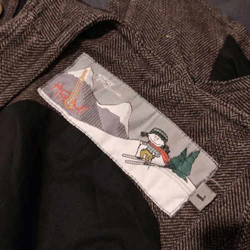 Helmi vest gray used with herringbone pattern