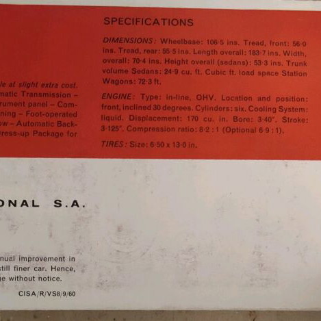 Plymouth Valiant 1961 advertising brochure like new