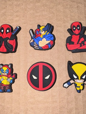 Deadpool X Wolverine Crocs charms, set of 6