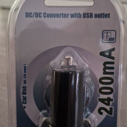 Car Power Supply 12V DC to USB 5V 2.4A MW3395-1 New
