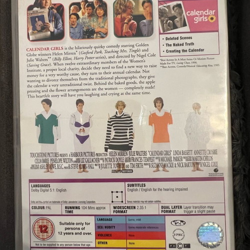 Calendar Girls DVD in excellent condition