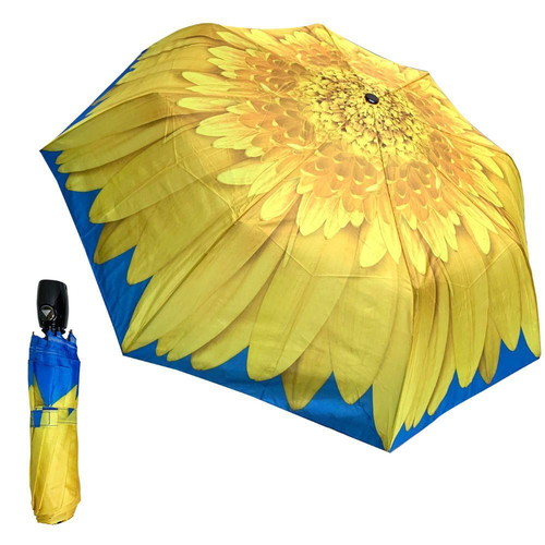Windproof Automatic Folding Yellow Rain Umbrella new