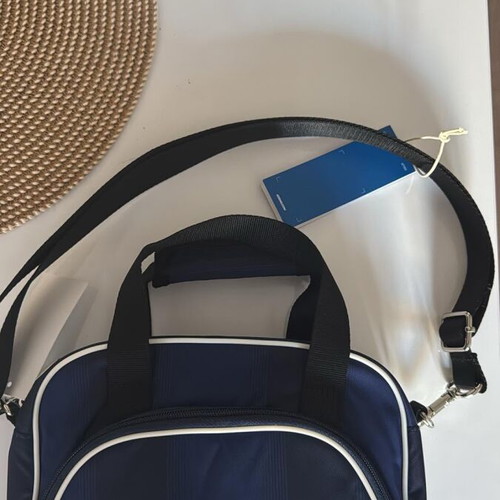 Adidas Originals Airliner shoulder bag, small, blue and white