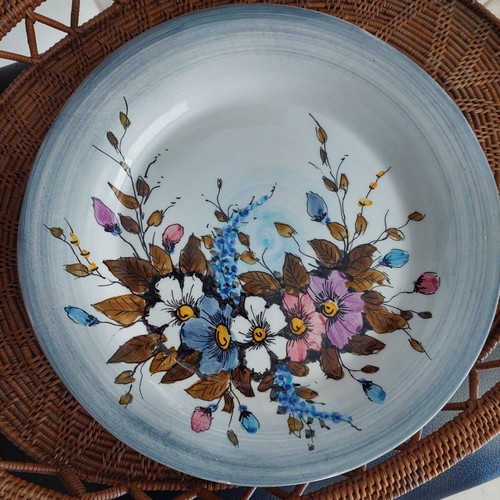 Handmade ceramic decorative plate 25 cm, Prodromos Pouskouloglou