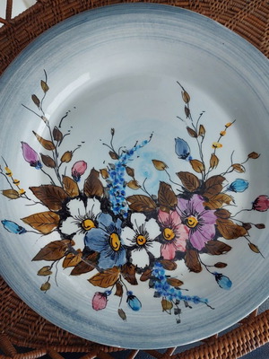 Handmade ceramic decorative plate 25 cm, Prodromos Pouskouloglou