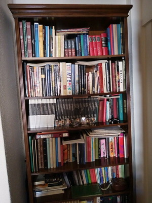 Bookcase made of walnut wood used