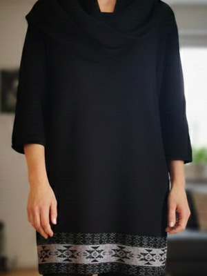 Attrattivo Black Knitted Mini Dress Size M Like New