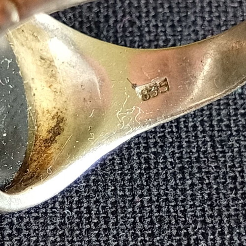 Silver ring with onyx 835 used, size 19.2 mm